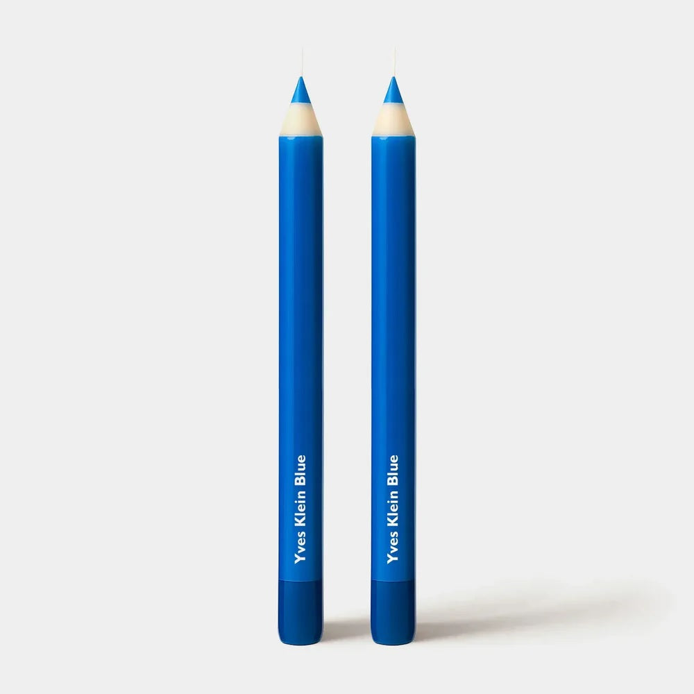 Wax Pencil Taper Candle: Yves Klein Blue 2 pack
