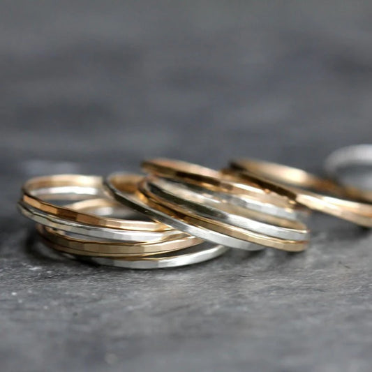 Pinstripe Ring in Gold Fill