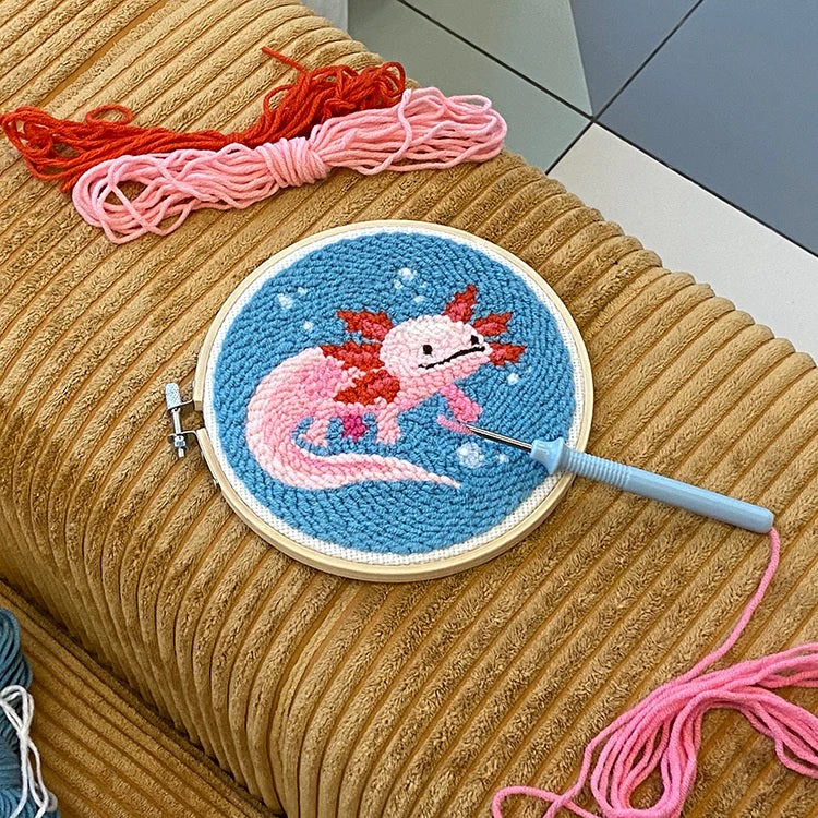 Punch Needle Kit: Axolotl