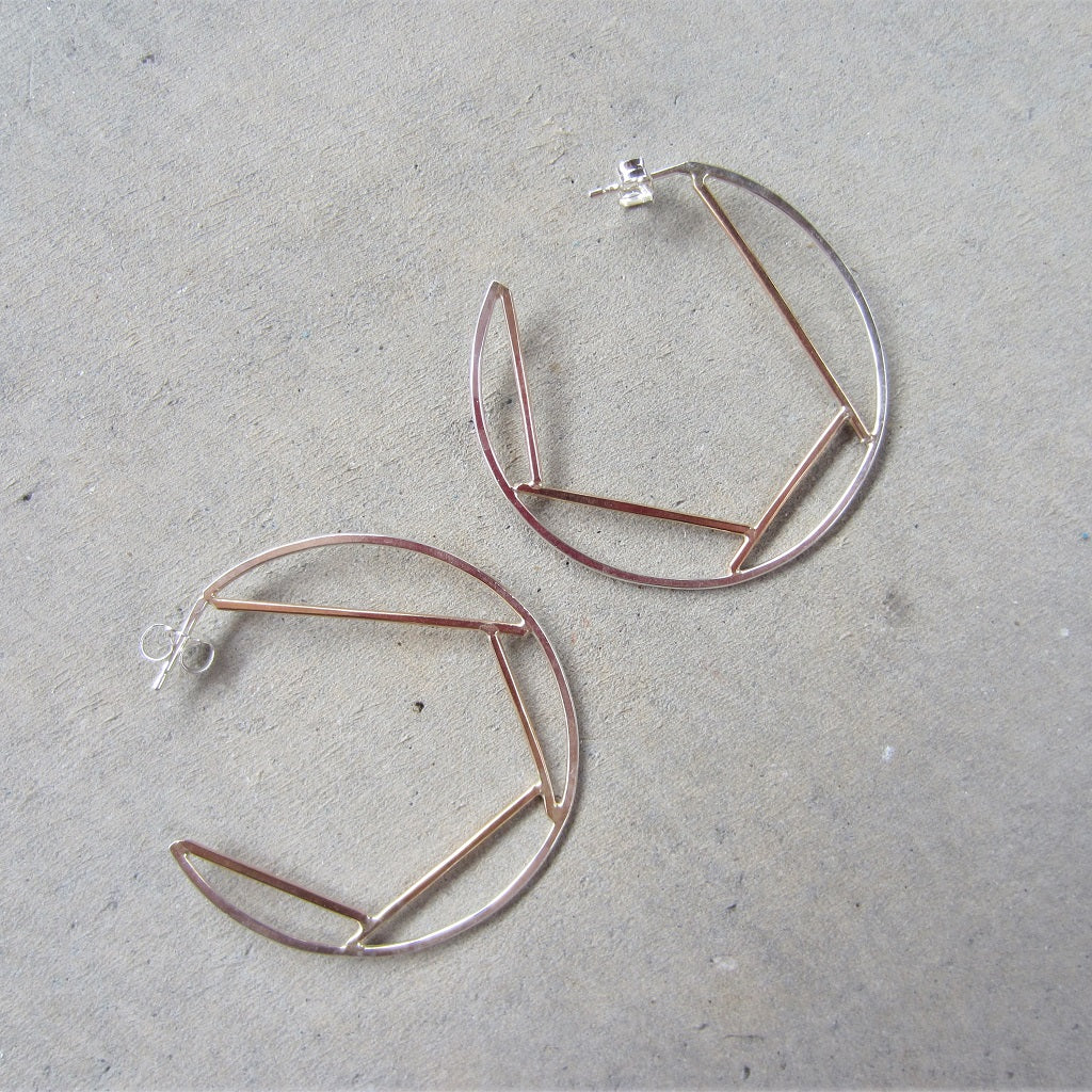 Fragment Hoop Earrings in Mixed Metals