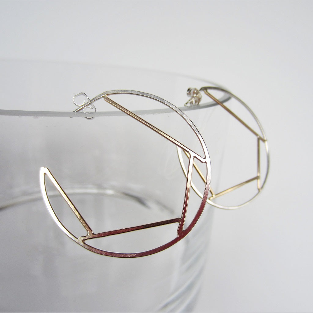 Fragment Hoop Earrings in Mixed Metals