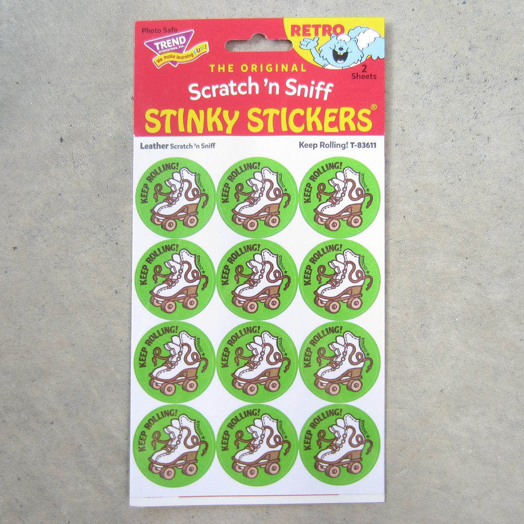 Stinky Stickers: Keep Rolling! Leather