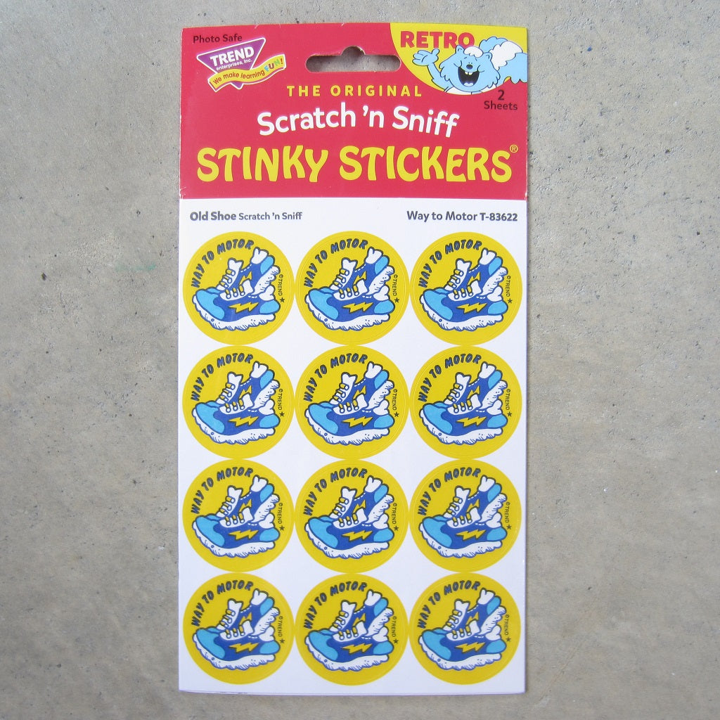 Stinky Stickers: Way to Motor! Old Shoe