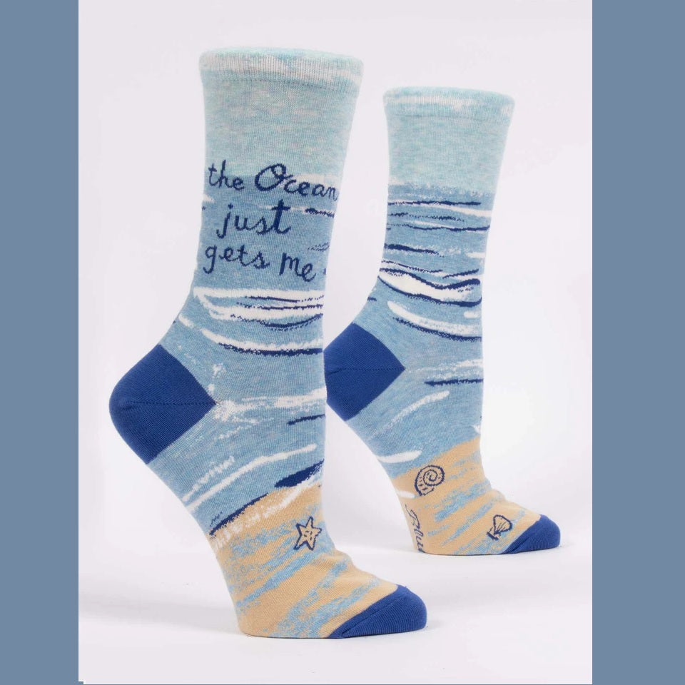 Women's Crew Socks: The Ocean Just Gets Me