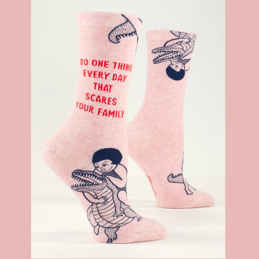 Women's Crew Socks: Scares Your Family