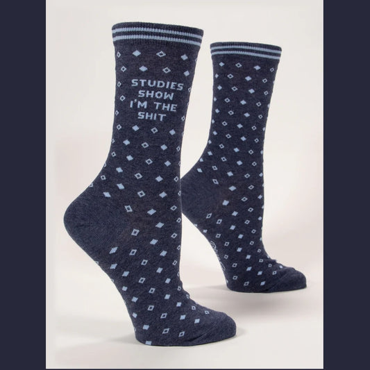 Women's Crew Socks: Studies Show I'm the Shit