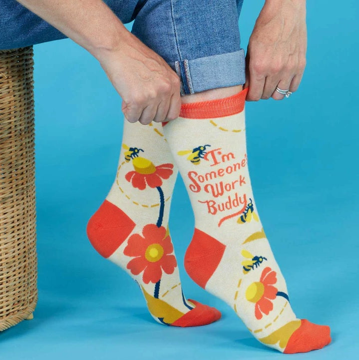 Women's Crew Socks: Work Buddy