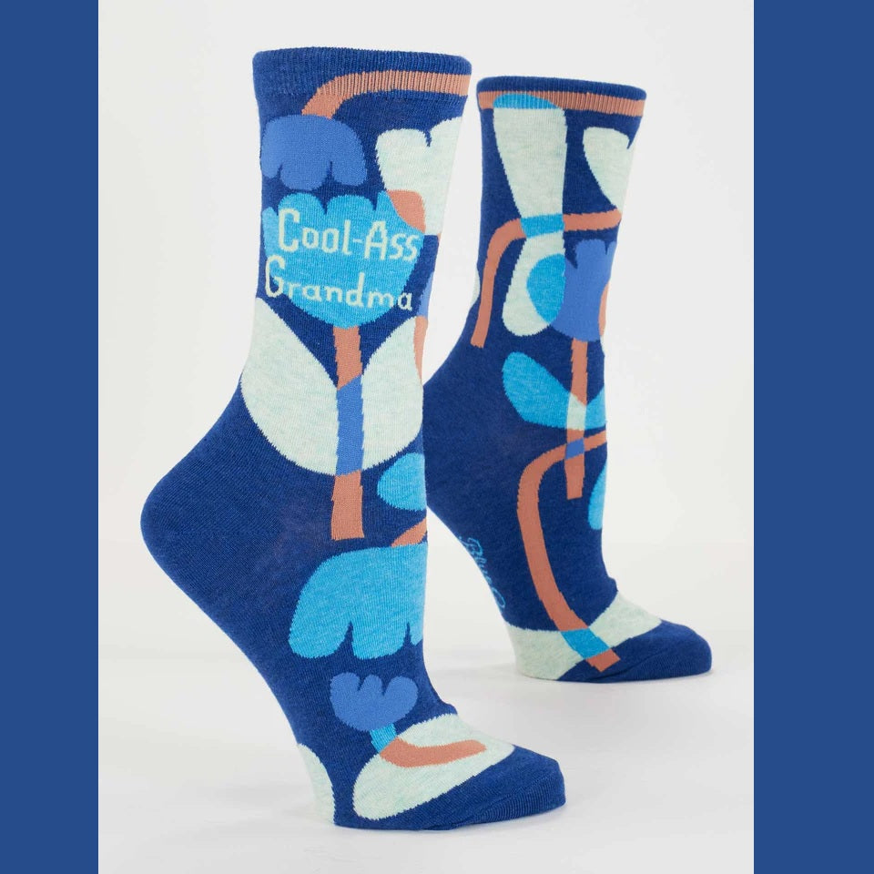 Women's Crew Socks: Cool-Ass Grandma