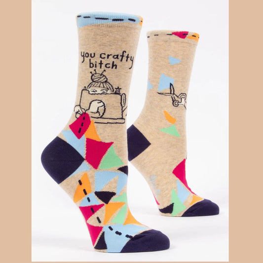 Women's Crew Socks: You Crafty Bitch