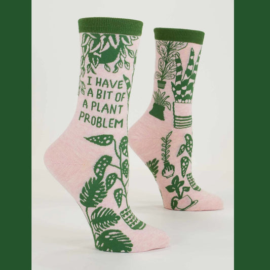 Women's Crew Socks: Plant Problem