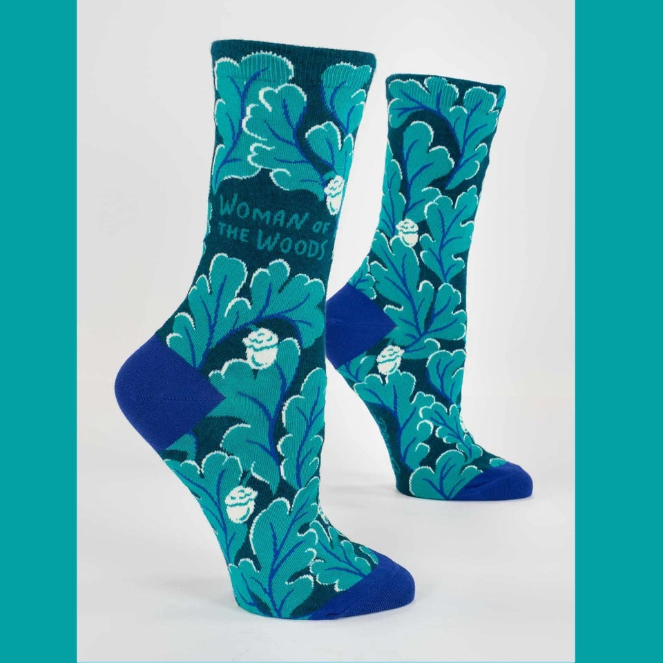 Women's Crew Socks: Woman of the Woods