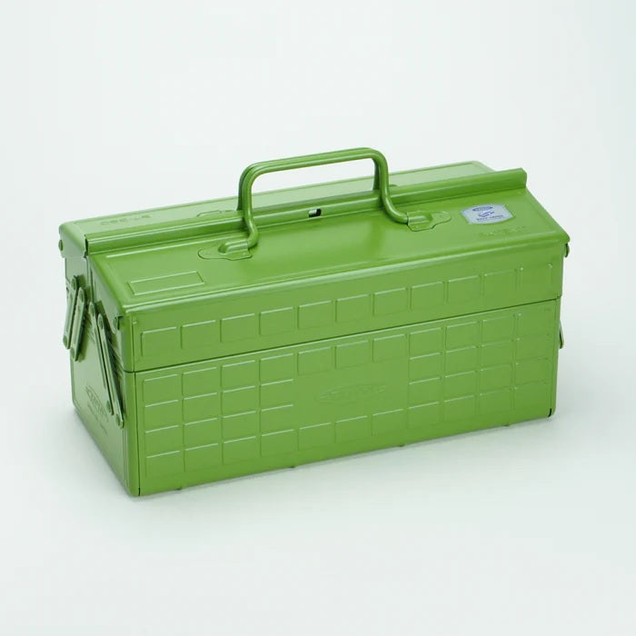 TOYO Steel Cantilever Toolbox ST-350: Japanese Tea Green