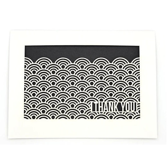 Laser Cut Greeting Card: Thank You Waves