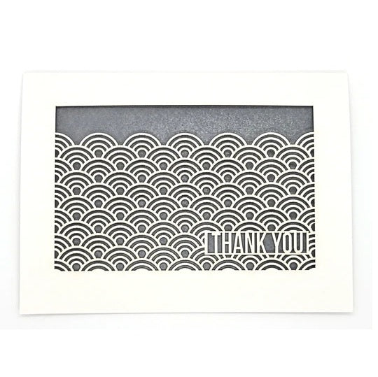 Laser Cut Greeting Card: Thank You Waves
