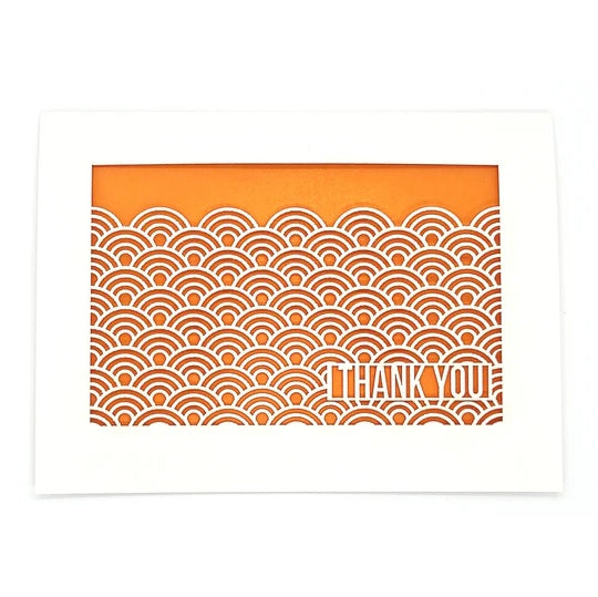Laser Cut Greeting Card: Thank You Waves