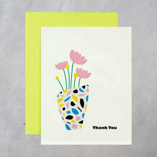 Greeting Card: Thank you Terrazzo Vase