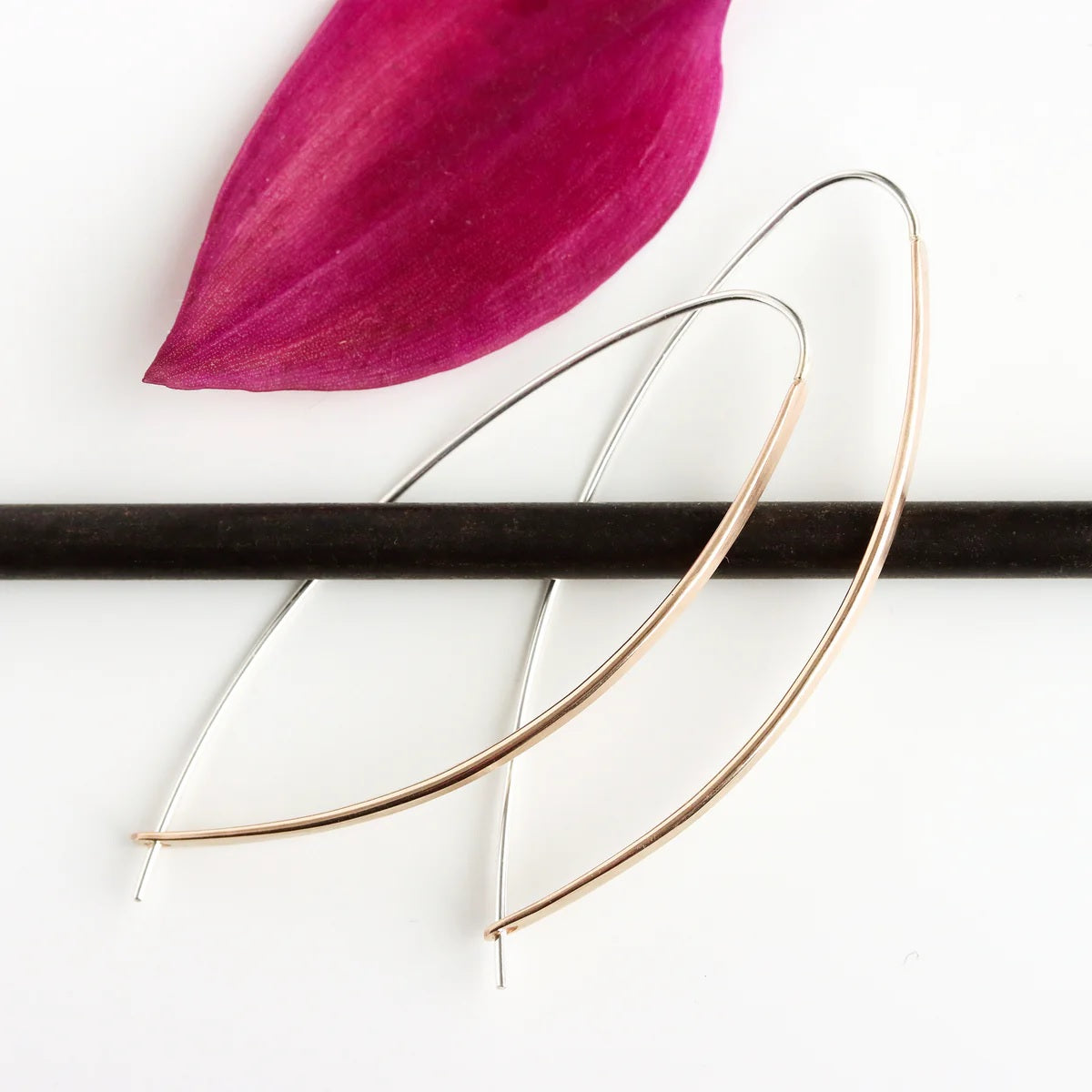 Large Vera Earrings in Mixed Metals
