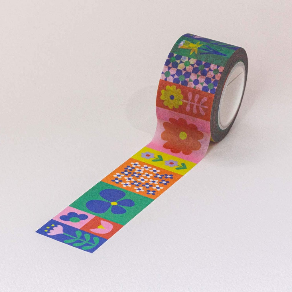 Washi Tape: Flowerblock - 25mm