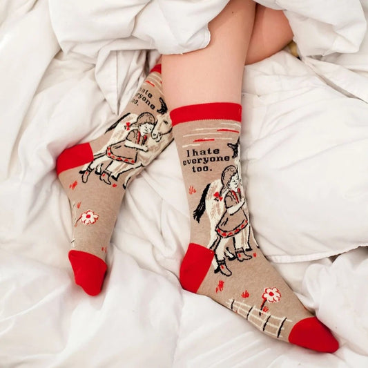 Women's Crew Socks: I Hate Everyone Too