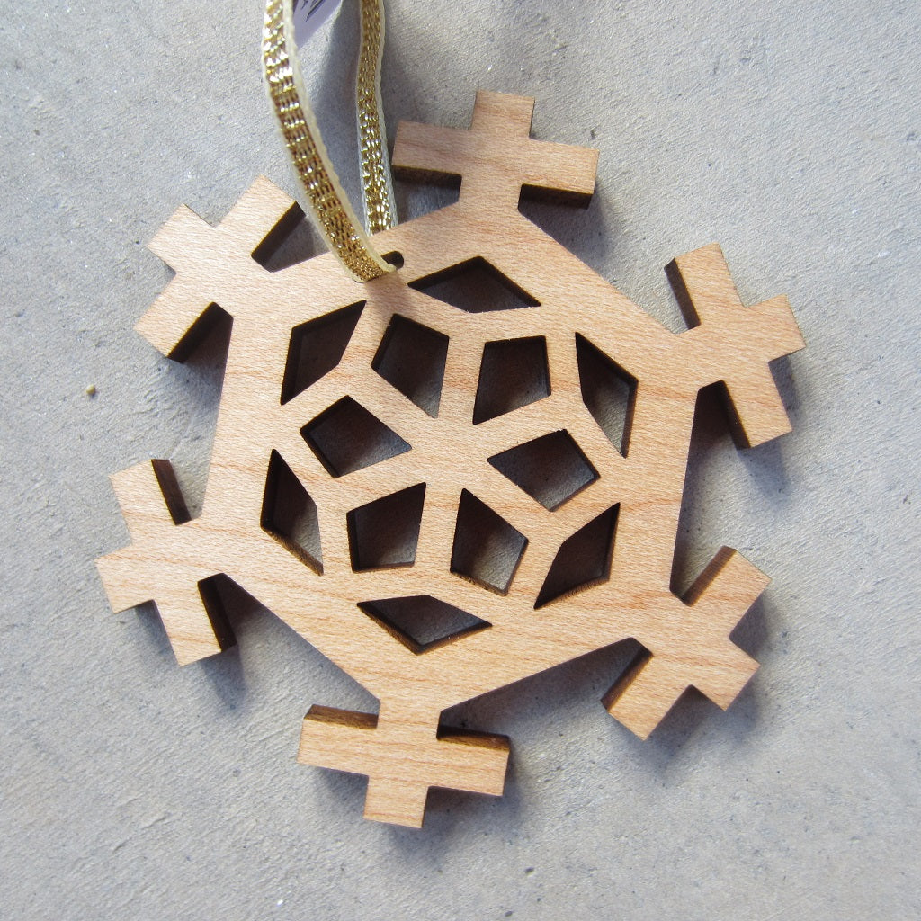 Wooden Holiday Ornament: Snowflake – MASS MoCA