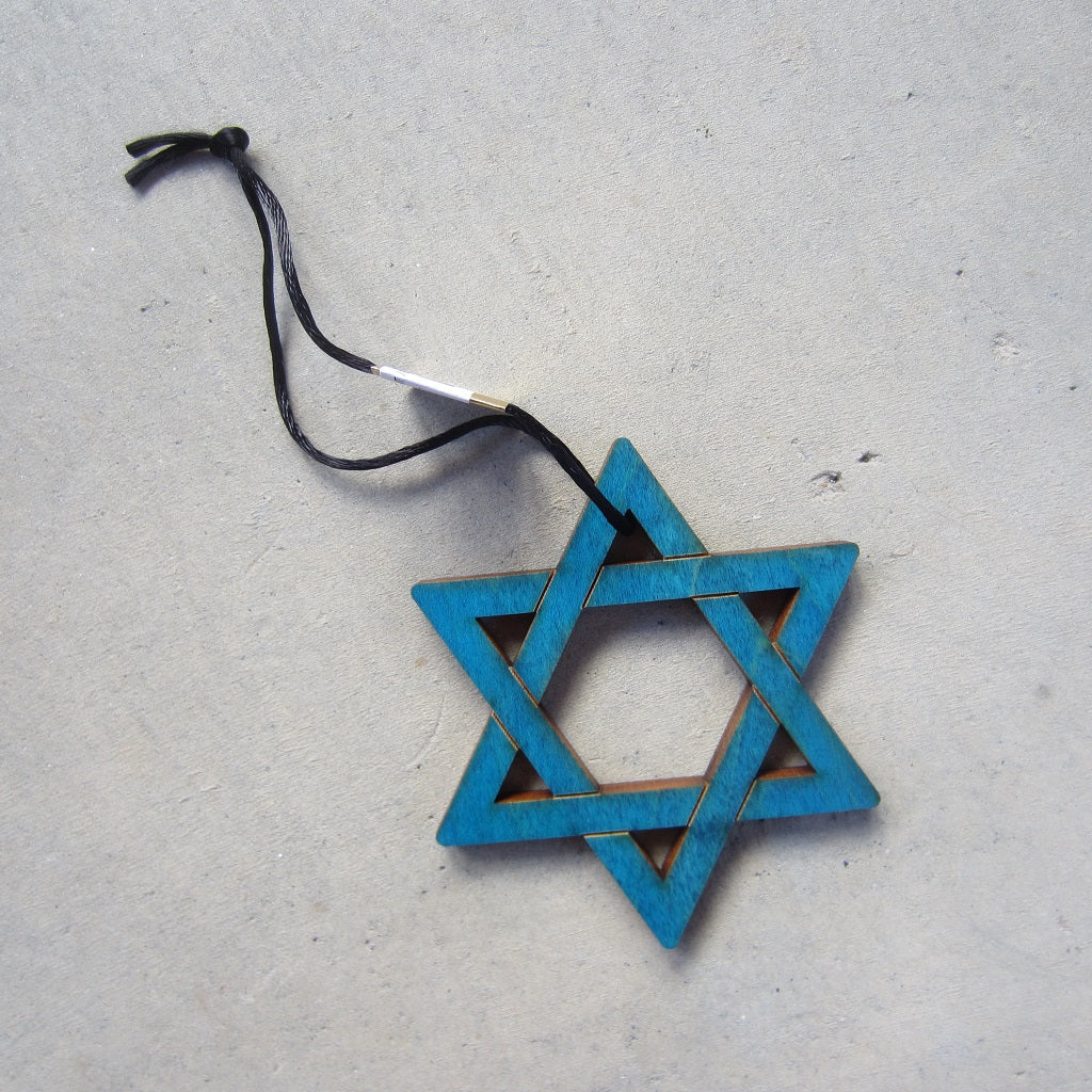 Wooden Holiday Ornament: Star of David