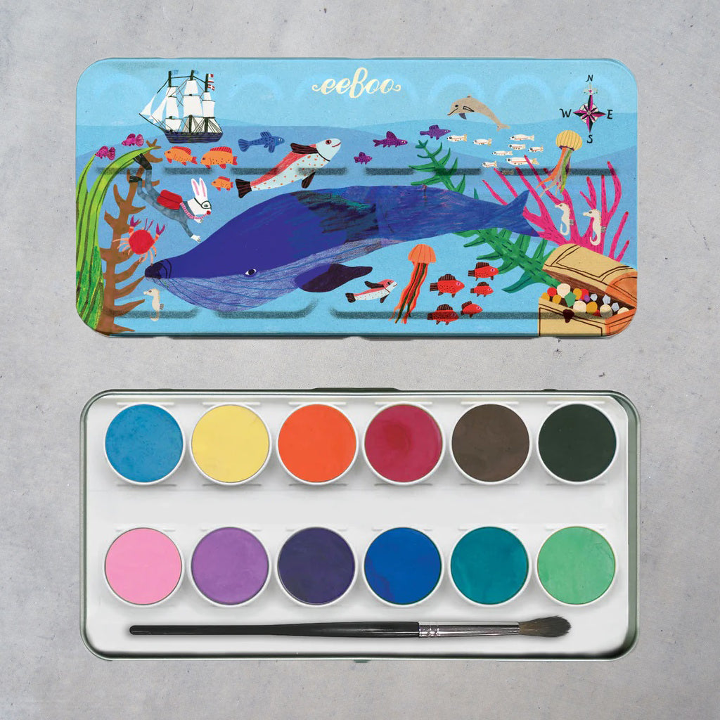 12 Watercolors Tin: In the Sea