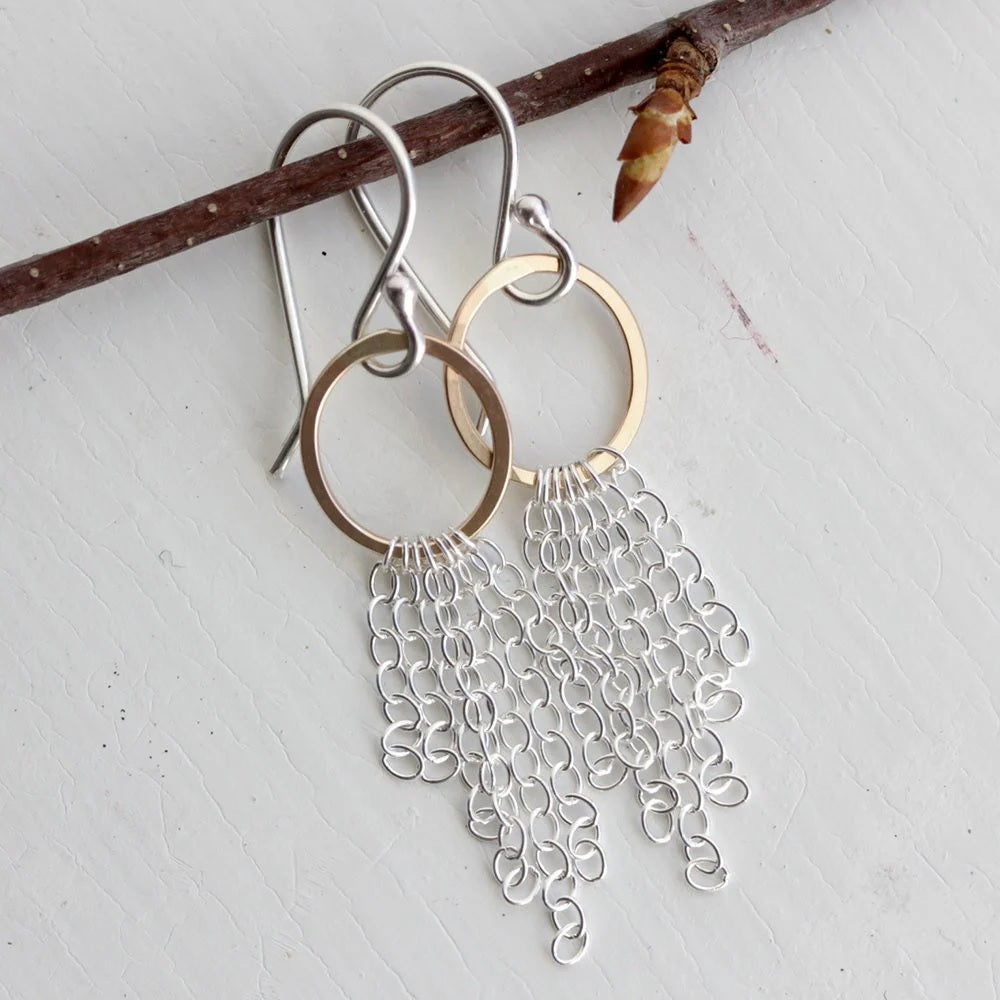 Whisper Earrings in Mixed Metals
