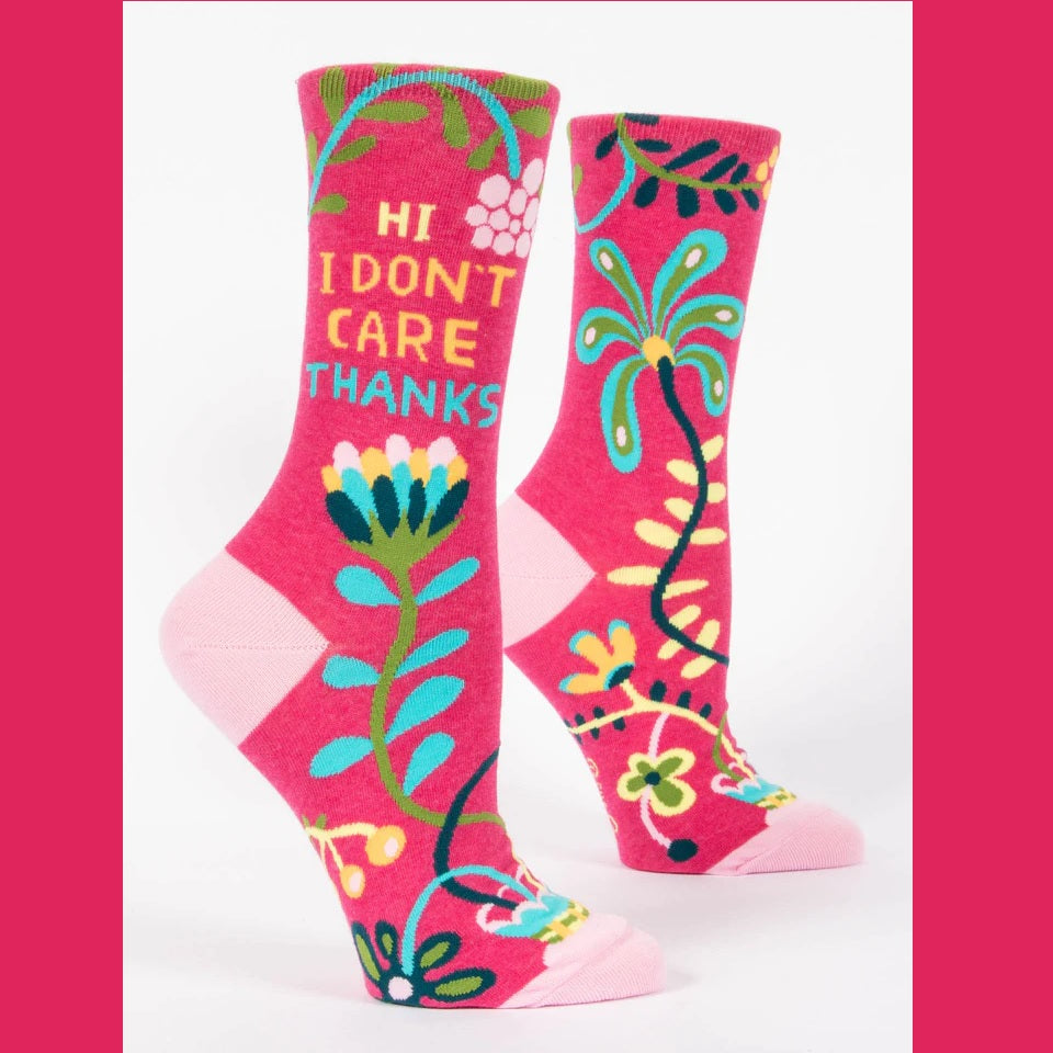 Women's Crew Socks: Hi. I Don't Care.
