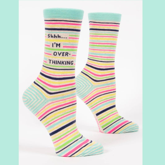 Women's Crew Socks: Shhhh... I'm Overthinking