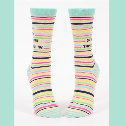 Women's Crew Socks: Shhhh... I'm Overthinking