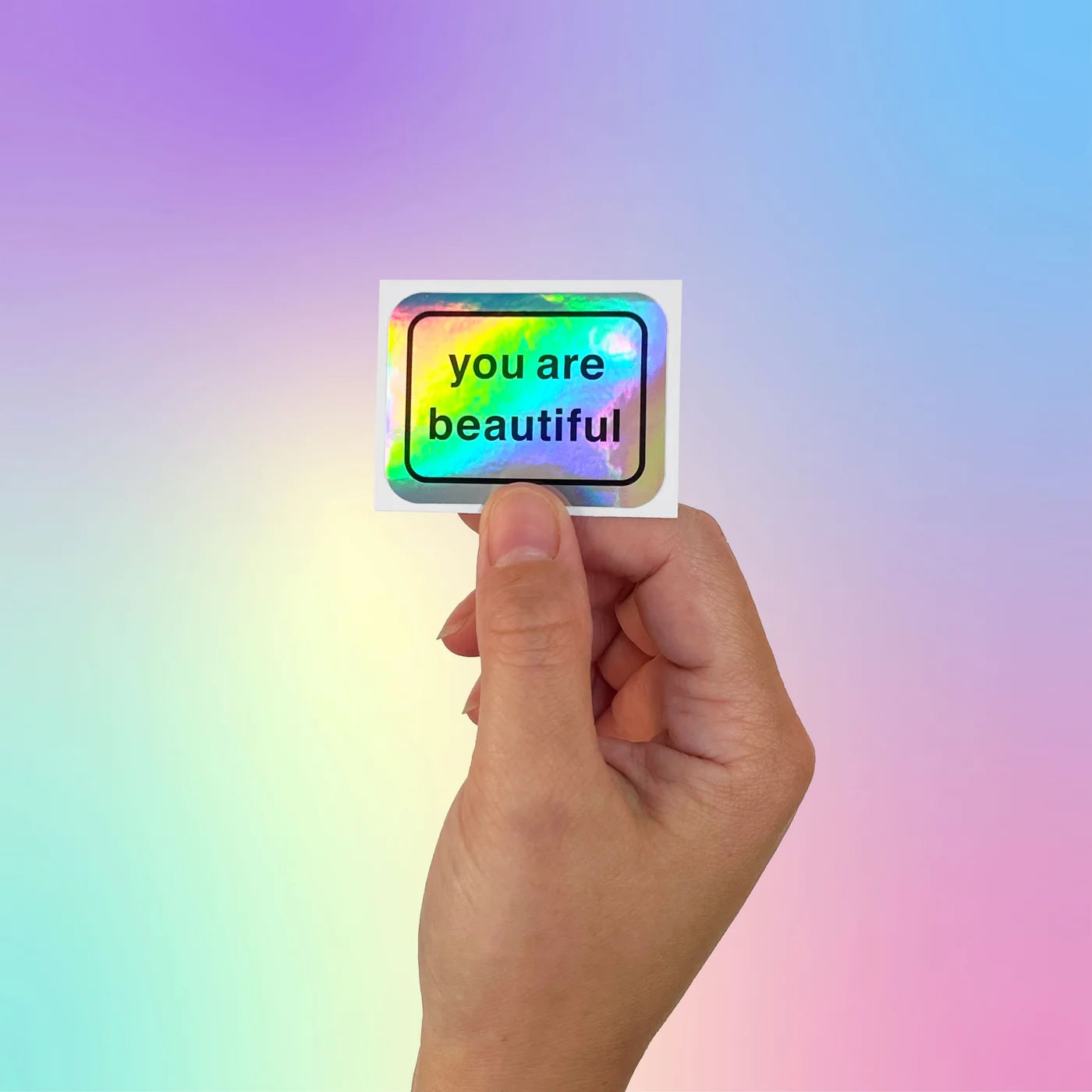 You Are Beautiful: Holographic Sticker Pack 20pcs