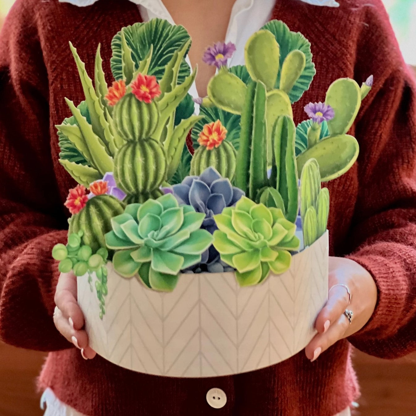 Paper Potted Plant: Cactus Garden