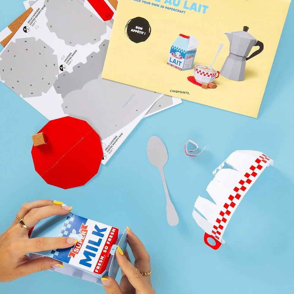 Café au Lait – 3D Paper Food Kit