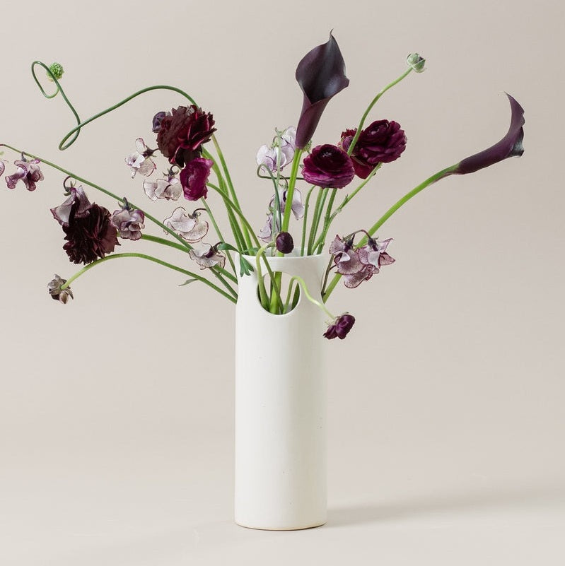 Cenote Ceramic Vase: Cream