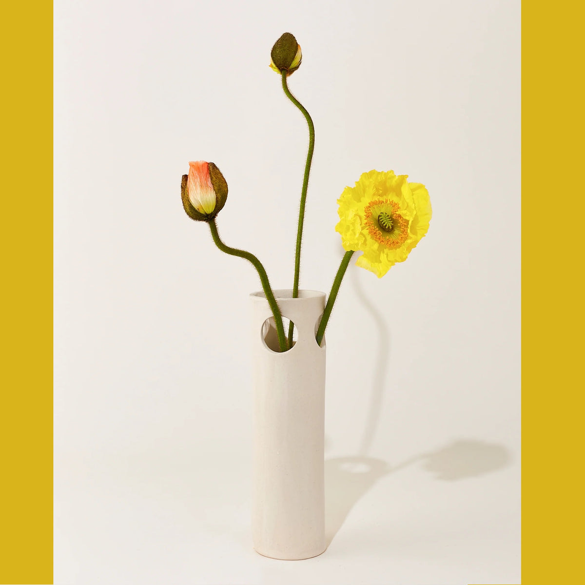Cenote Ceramic Vase: Cream