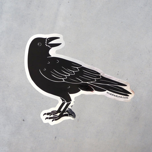 Metallic Corvid Sticker