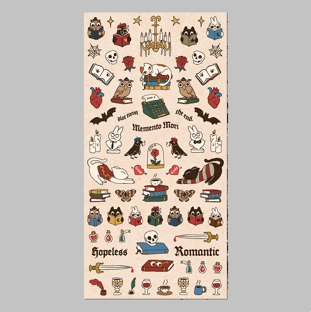 Dark Academia Mini Sticker Sheet