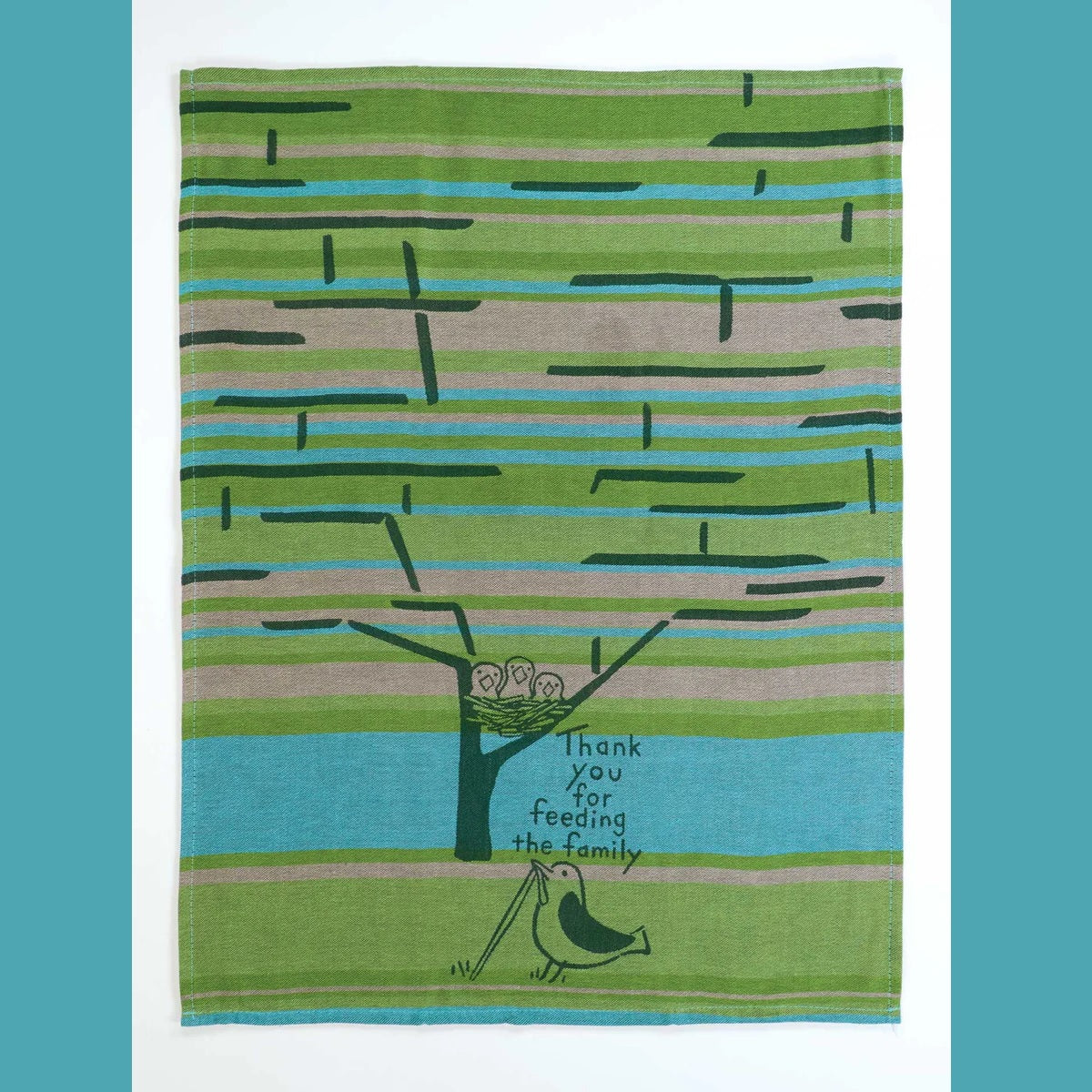 Woven Dish Towel: Feeding the Family