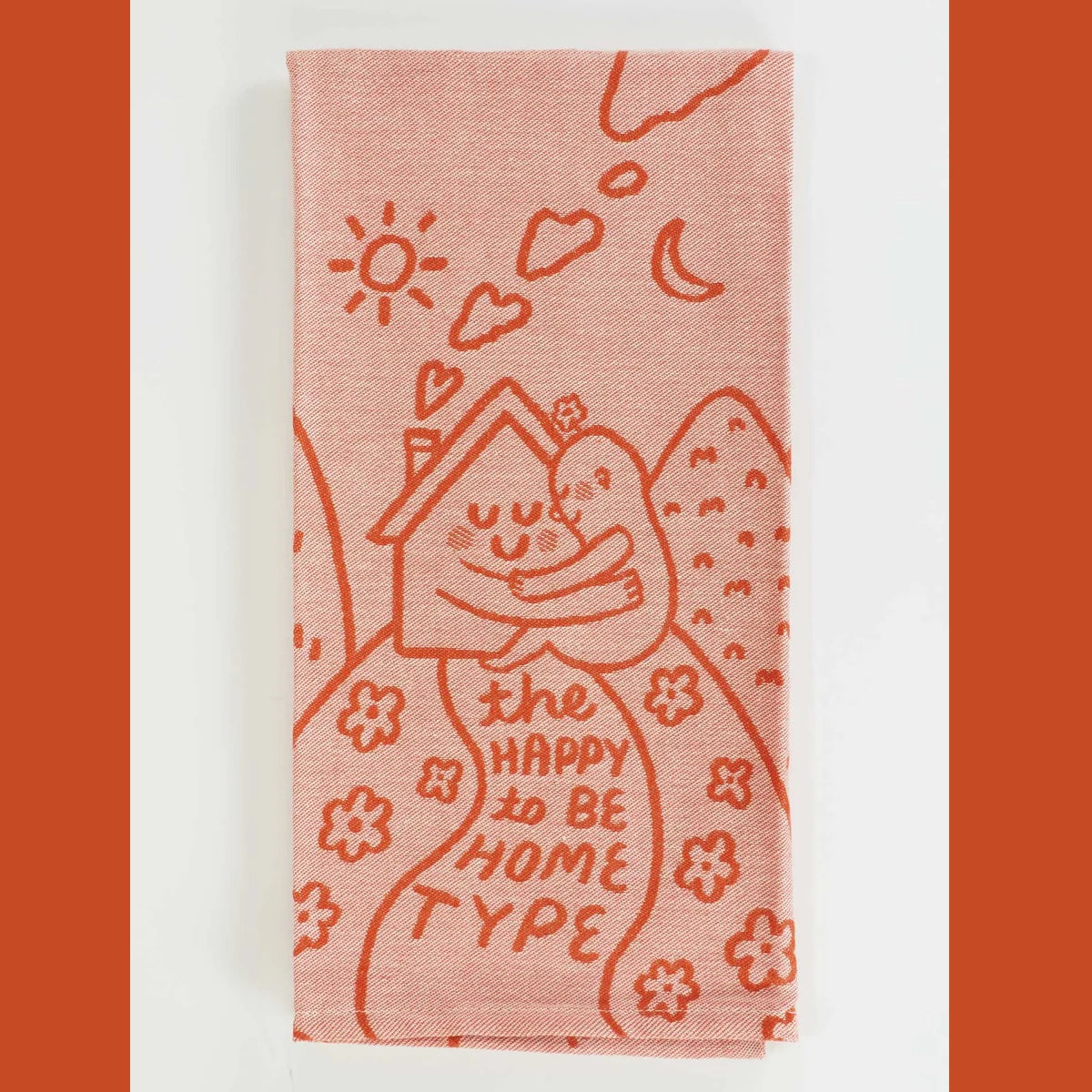 Woven Dish Towel: Happy To Be Home