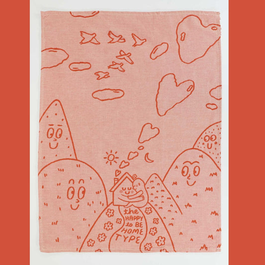 Woven Dish Towel: Happy To Be Home