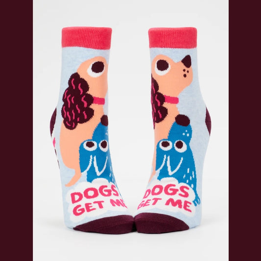 Women's Ankle Socks: Dogs Get Me