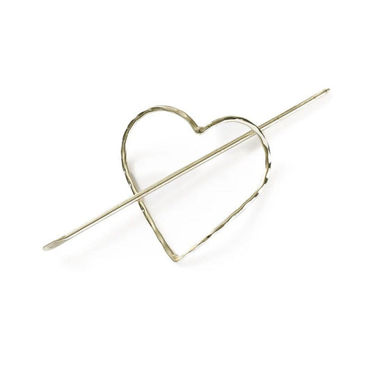 Heart Hair Slide with Stick