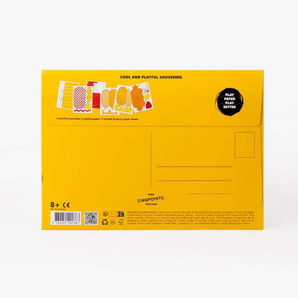 Hot Dog – 3D Paper Food Kit
