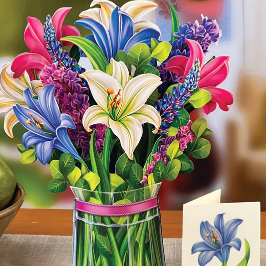 Paper Bouquet: Lilies and Lupines