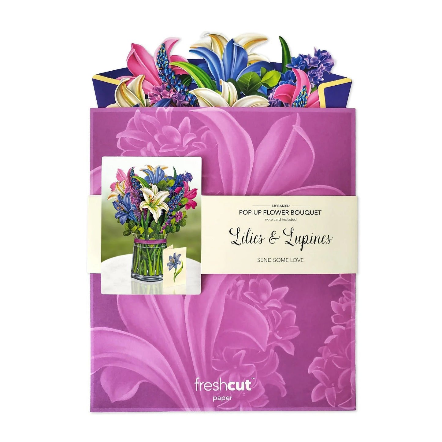 Paper Bouquet: Lilies and Lupines