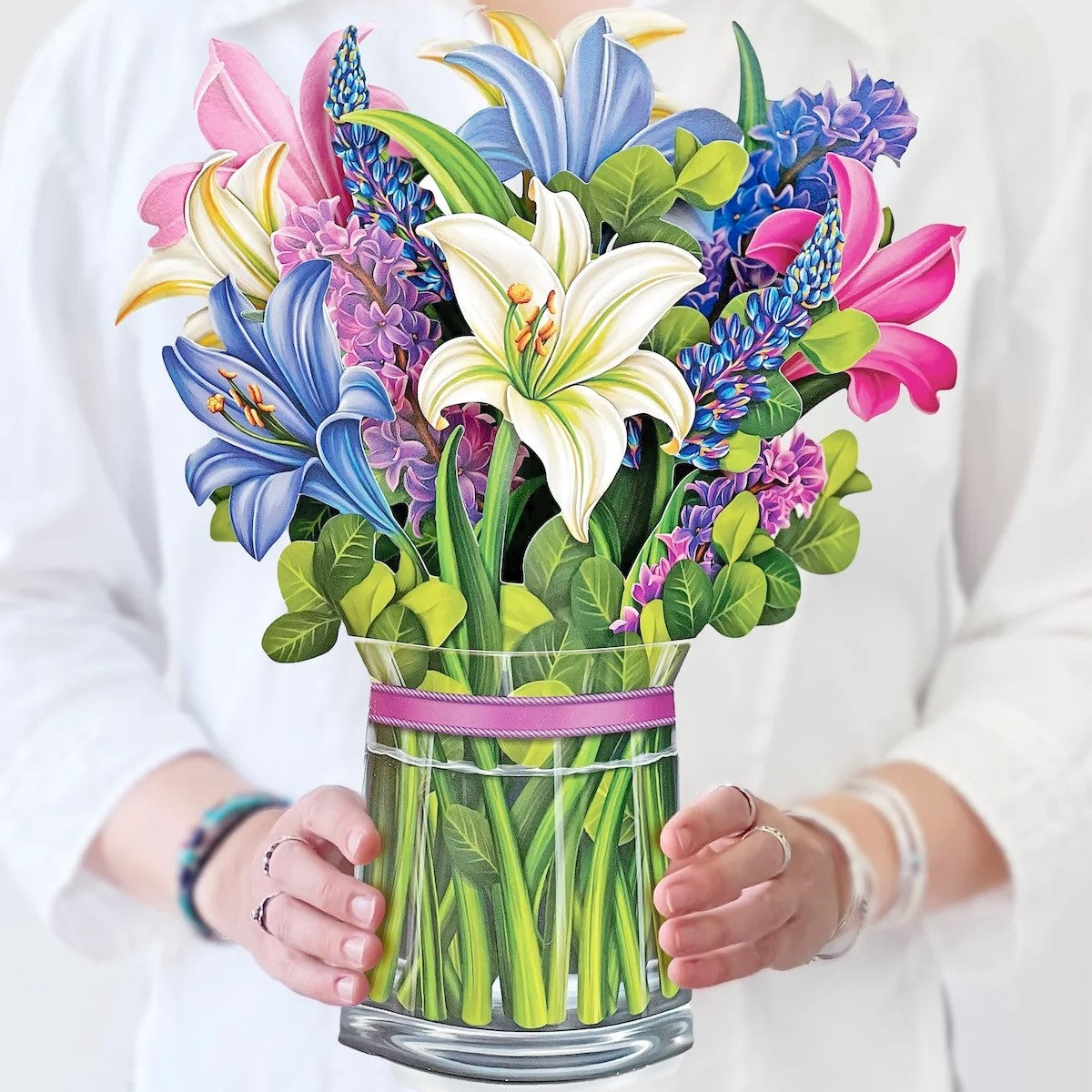 Paper Bouquet: Lilies and Lupines