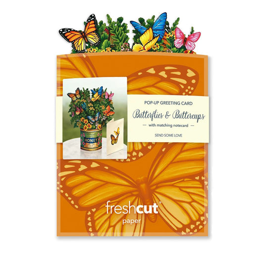 Mini Paper Bouquet: Butterfly and Buttercup