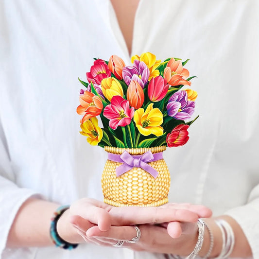 Mini Paper Bouquet: Festive Tulip