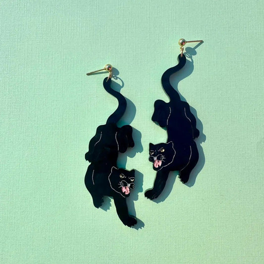 Black Panther Acrylic Earrings