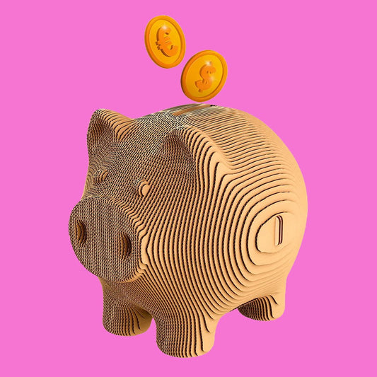 Piggy Money Bank Cartonic 3D Cardboard Puzzle